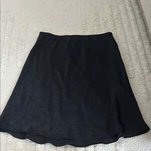 Satin black skirt with elastic waist